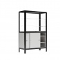 Vitrine, mit Unterschrank, 180 cm hoch, 120x50 cm (B/T), 